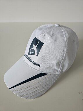 New AUSTRALIAN OPEN 2015 Tennis Official White Cotton Adjustable Unisex Hat OS